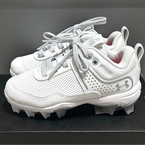 Under Armour Glyde RM Softball Cleats Children Girls Size 10 White New In Box